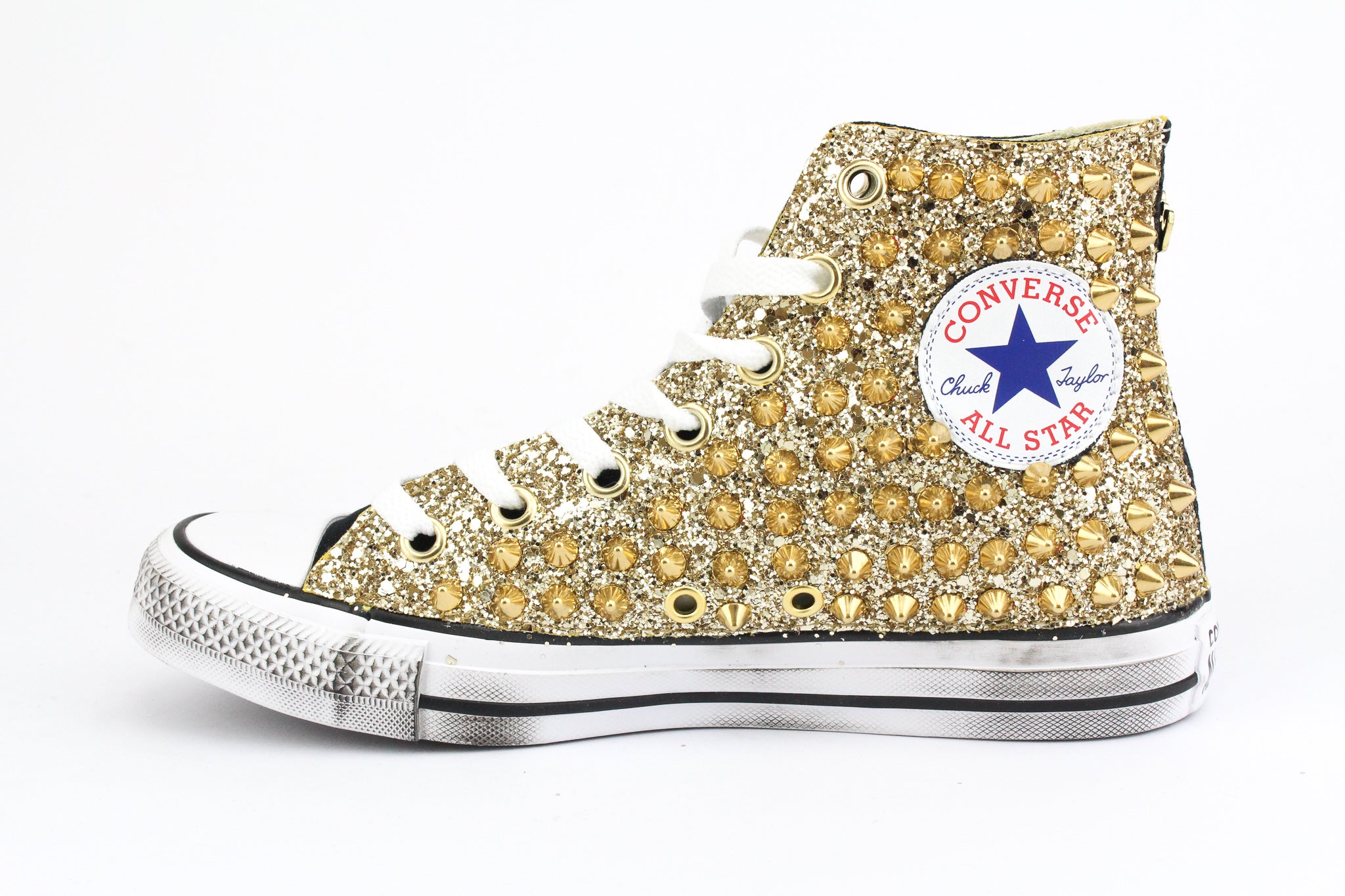 Converse All Star Gold Total Glitter & Borchie