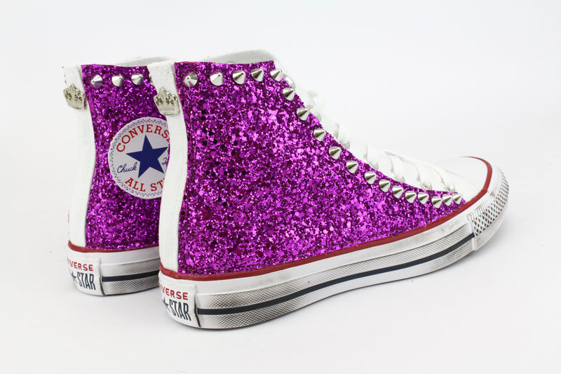 Converse All Star Glitter Purple & Borchie