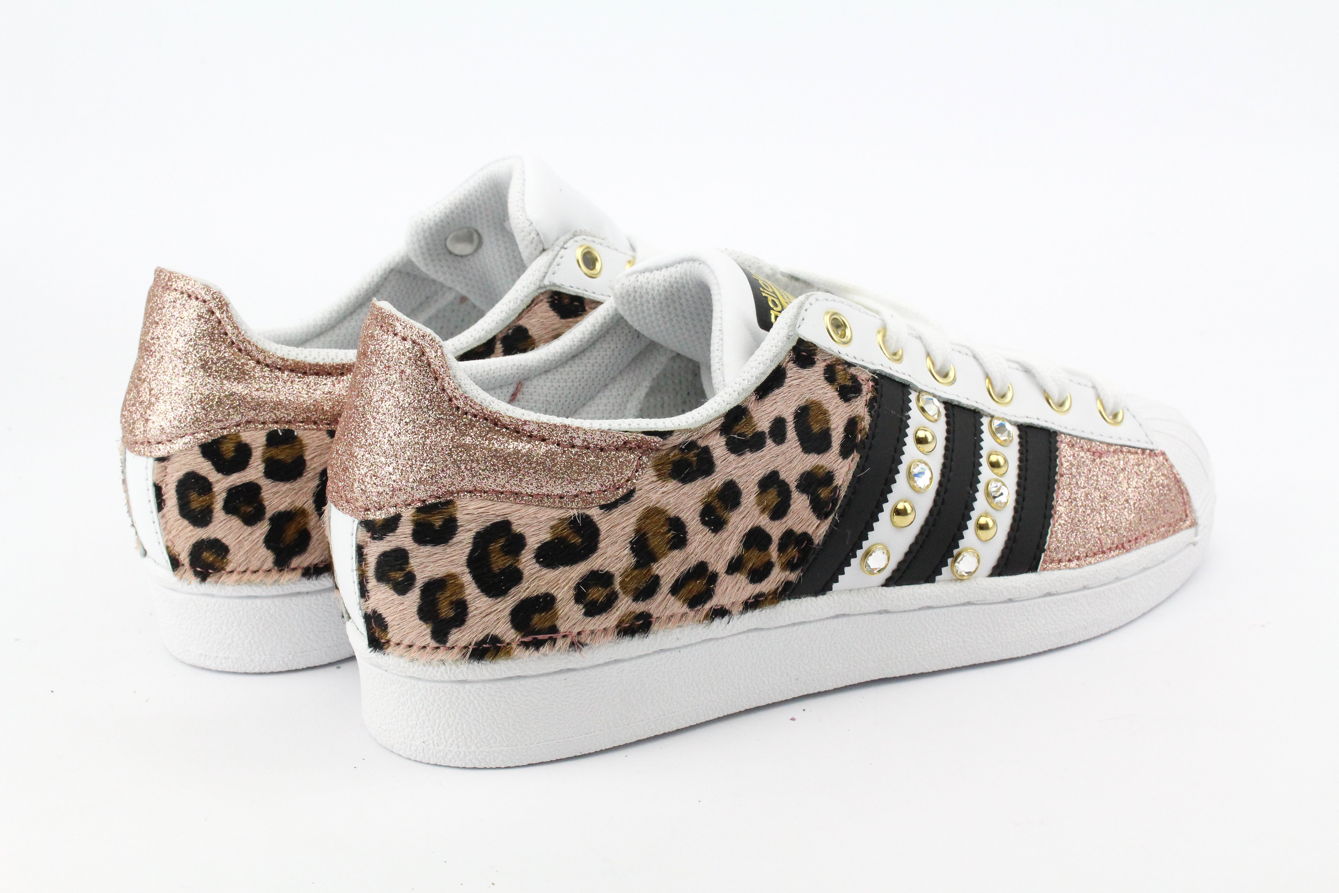 Adidas Superstar Spotted Glitter Pink &amp; Studs