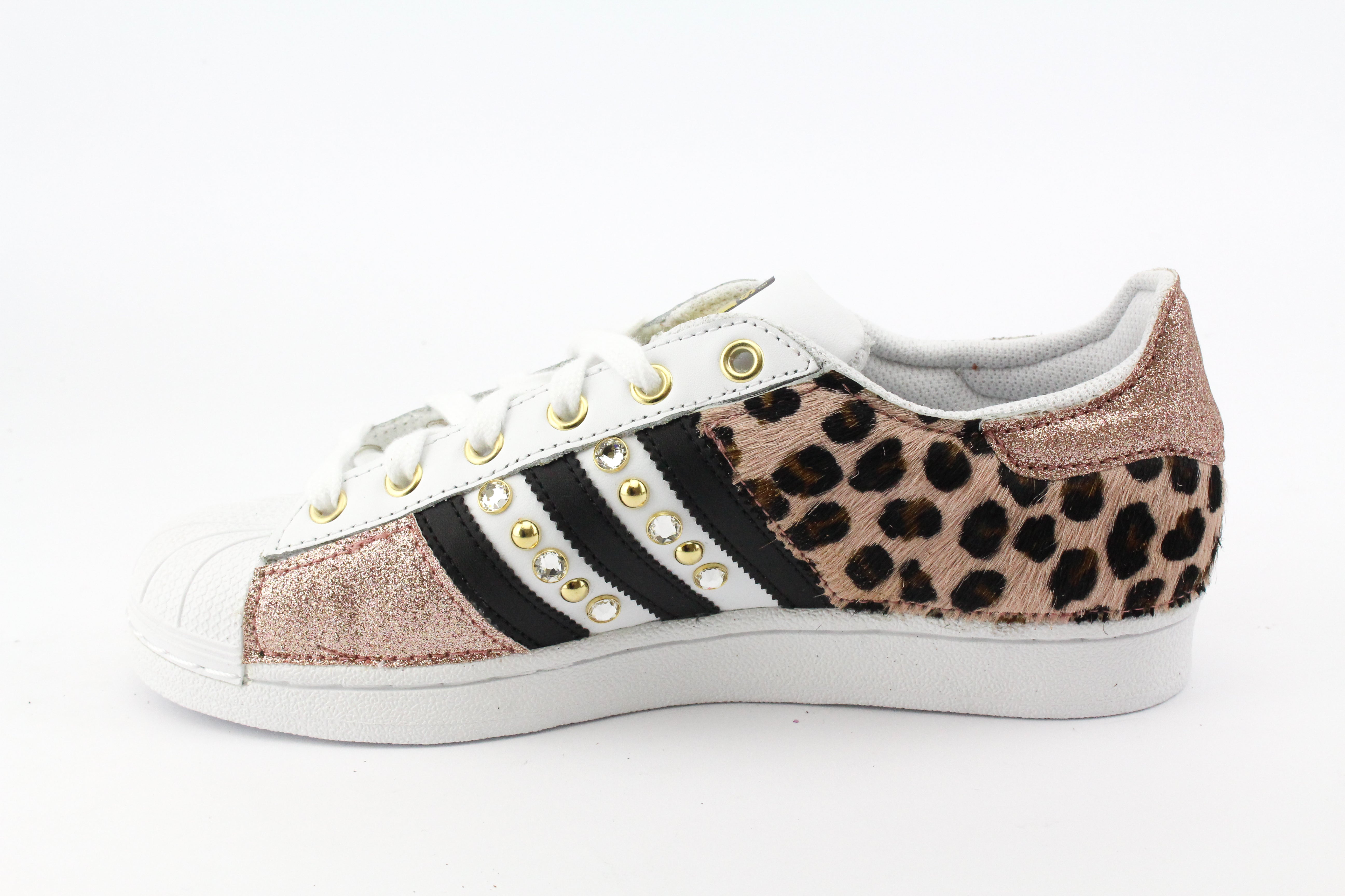 Adidas Superstar Spotted Glitter Pink &amp; Studs