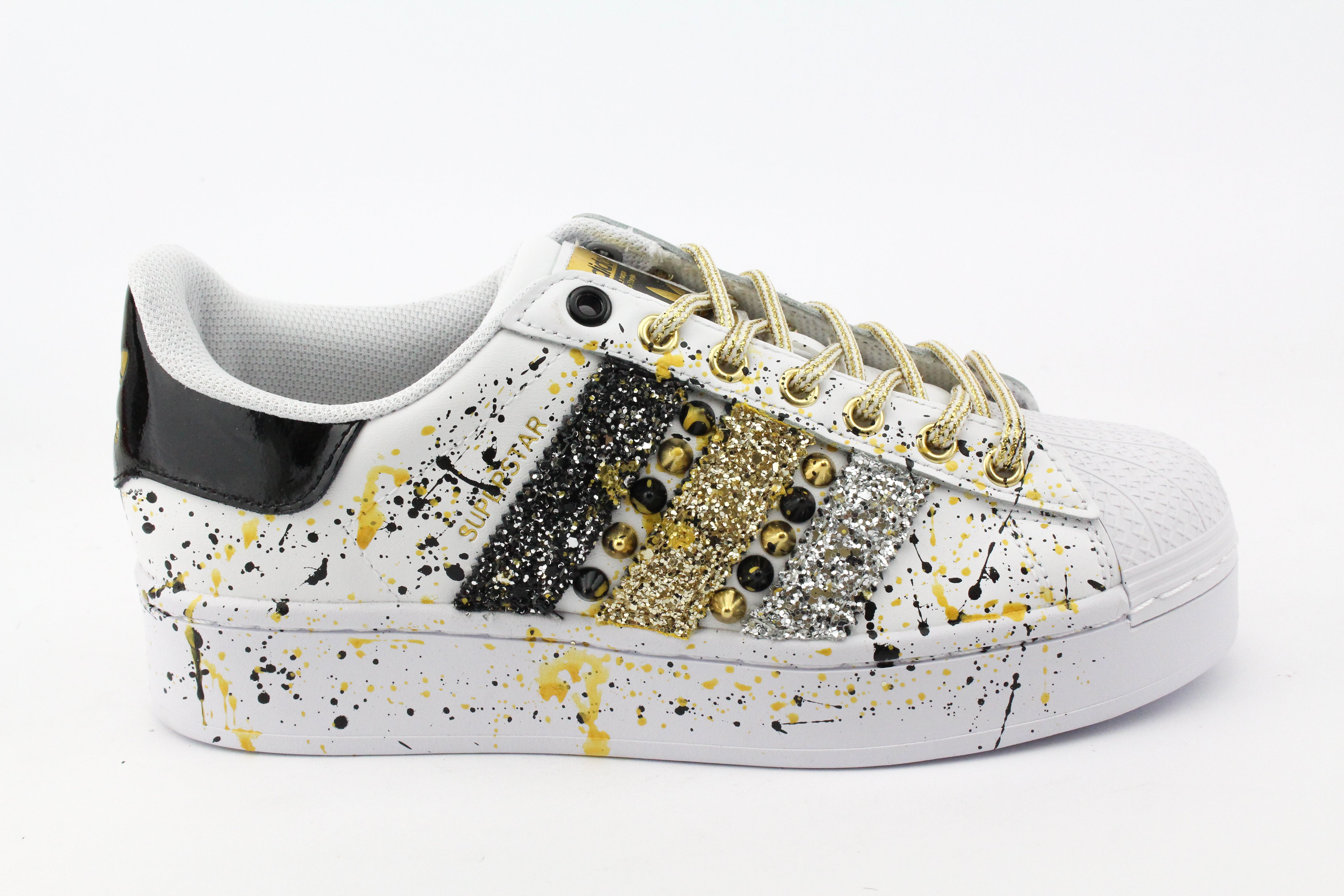 Adidas Superstar Bold Glitter Gold Borchie & Vernice