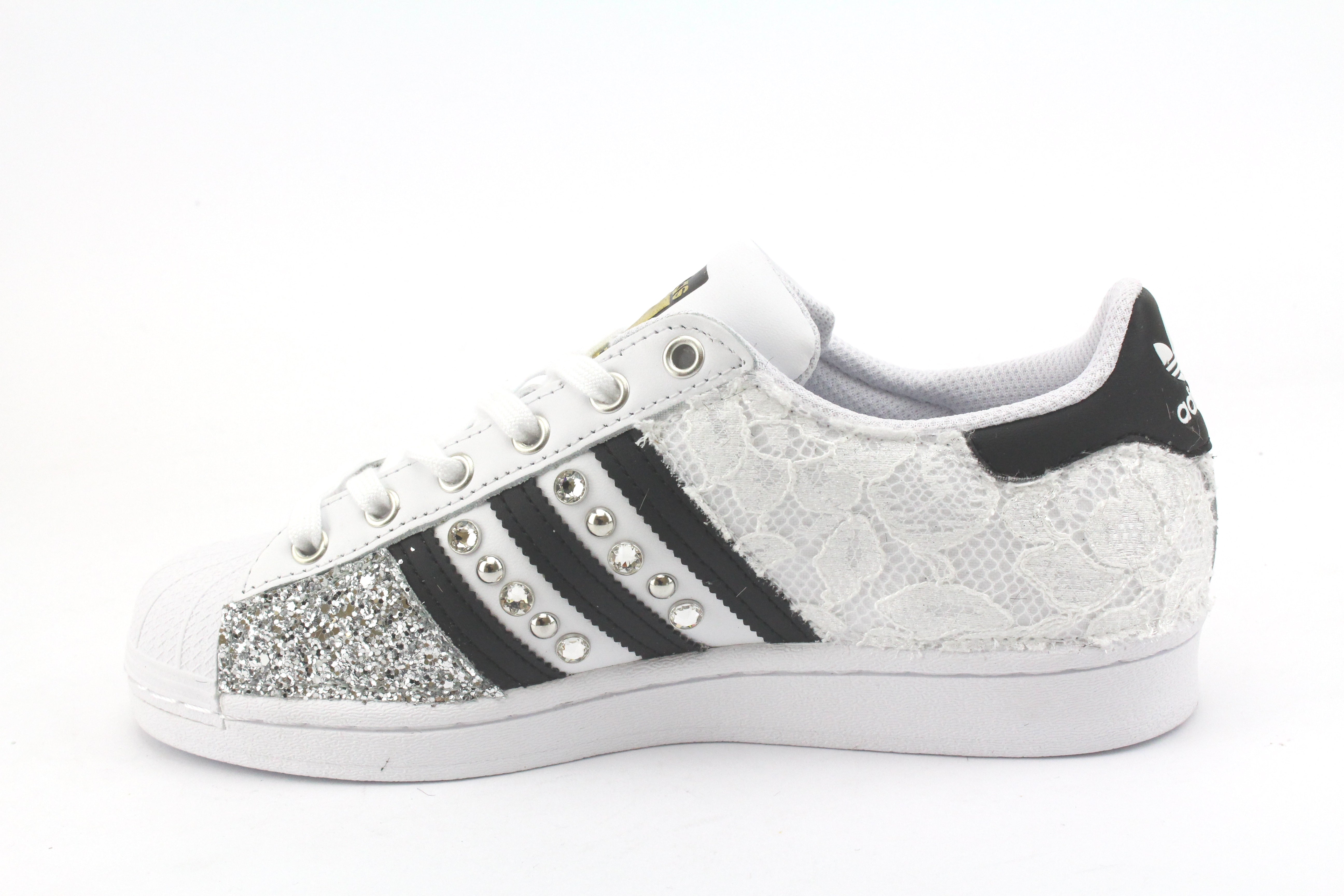 Adidas Superstar Lace White Glitter Silver