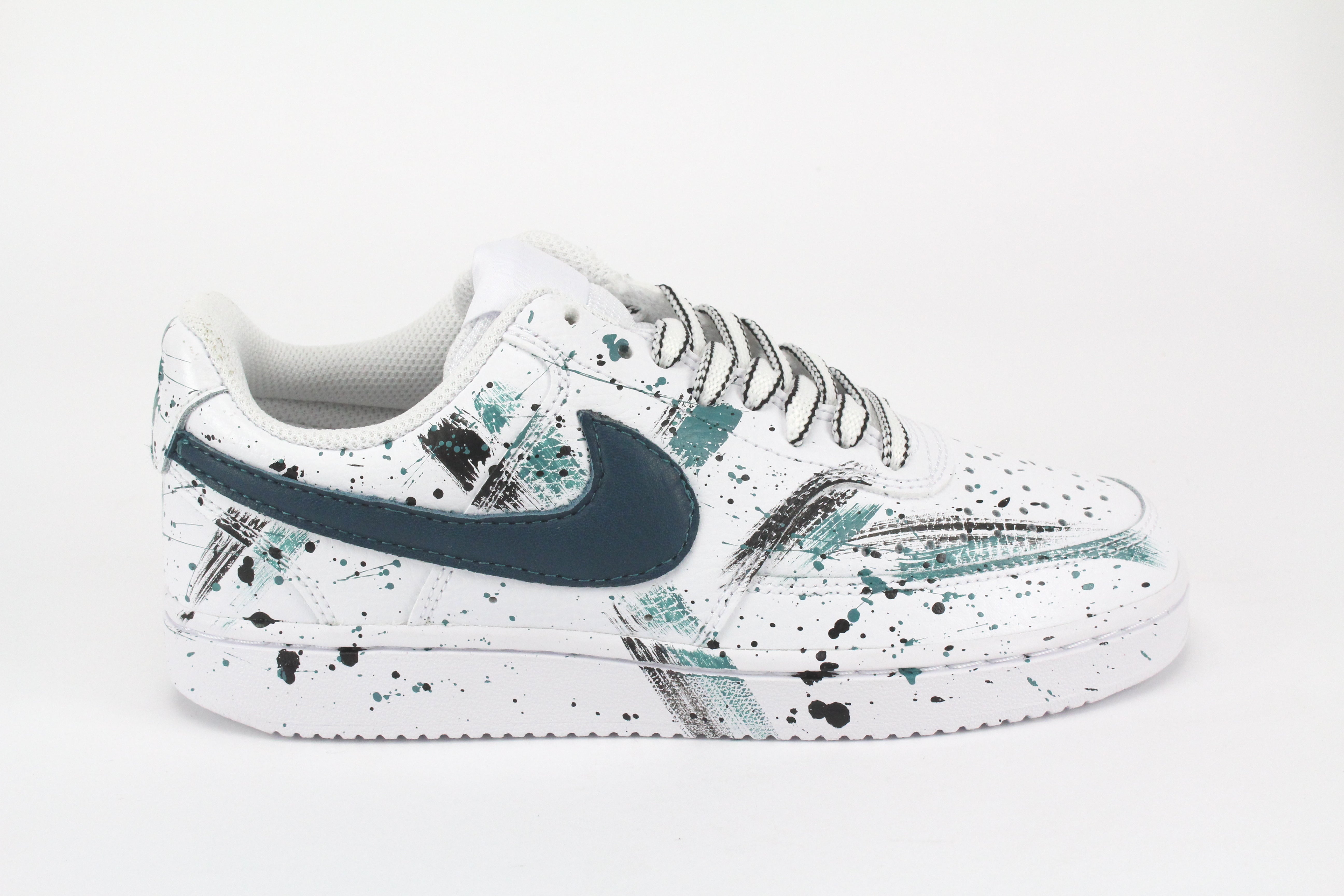 Nike Court Vision Low Patent Petrol