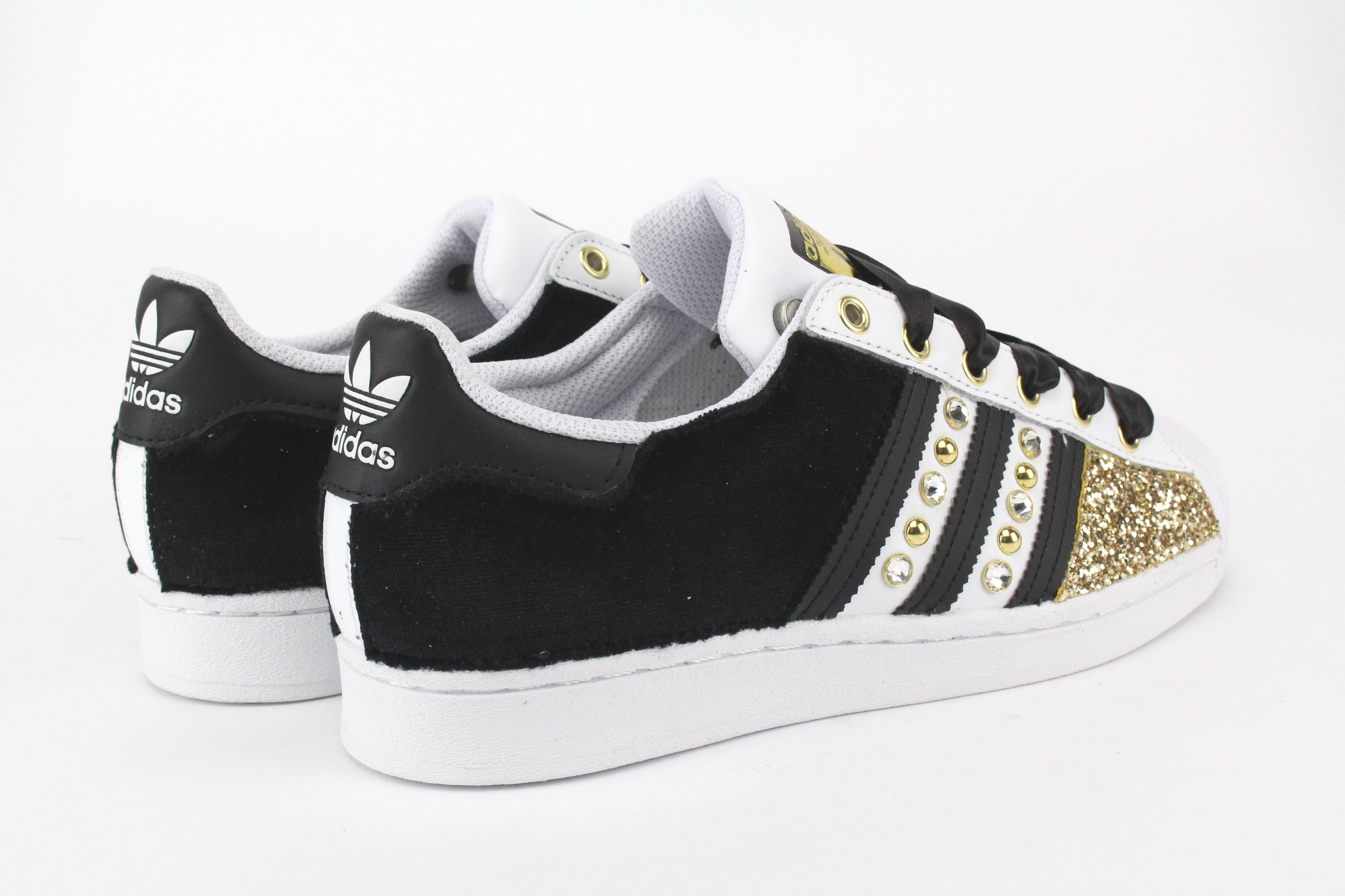 Adidas Superstar Velvet Black &amp; Gold