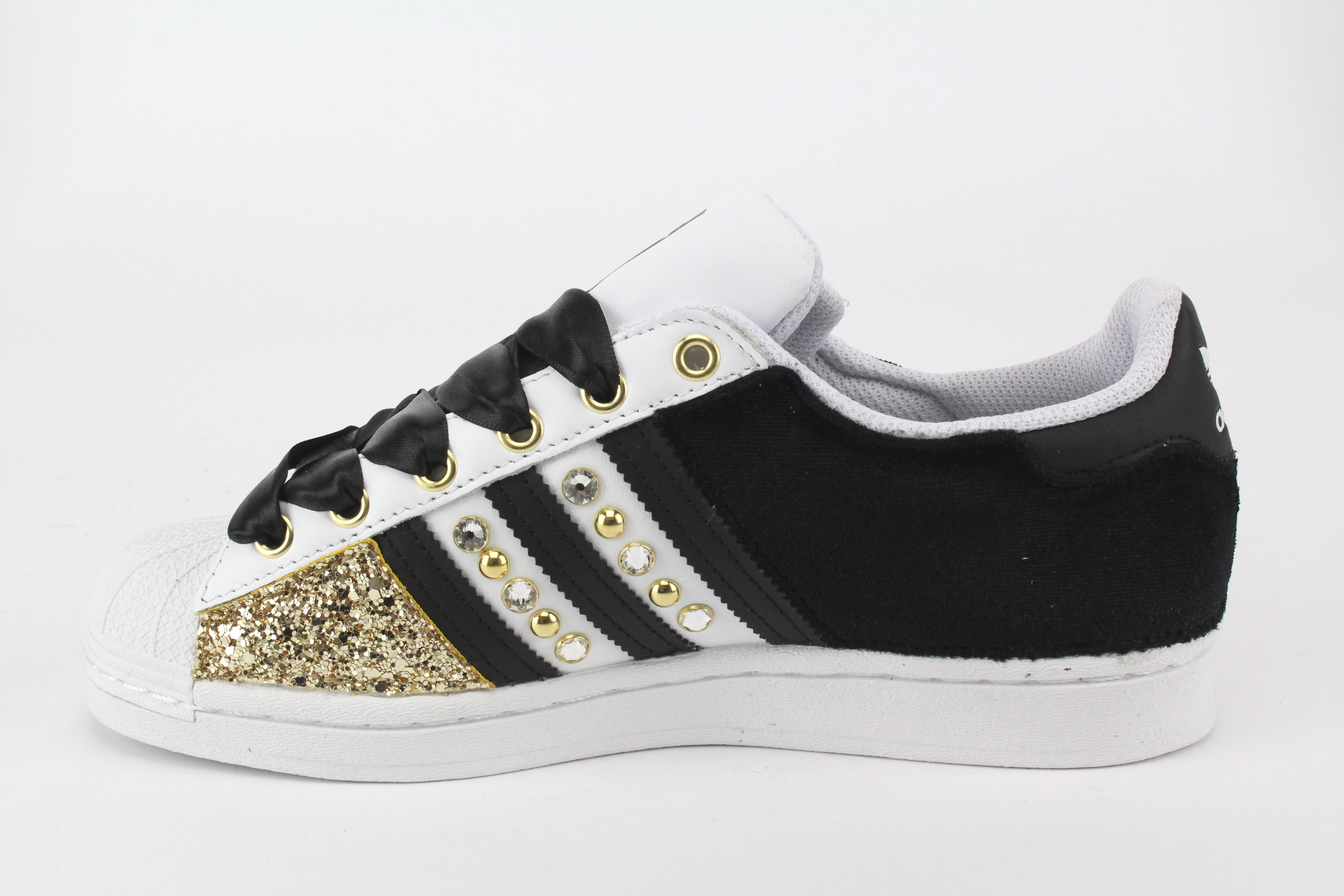 Adidas Superstar Velvet Black &amp; Gold