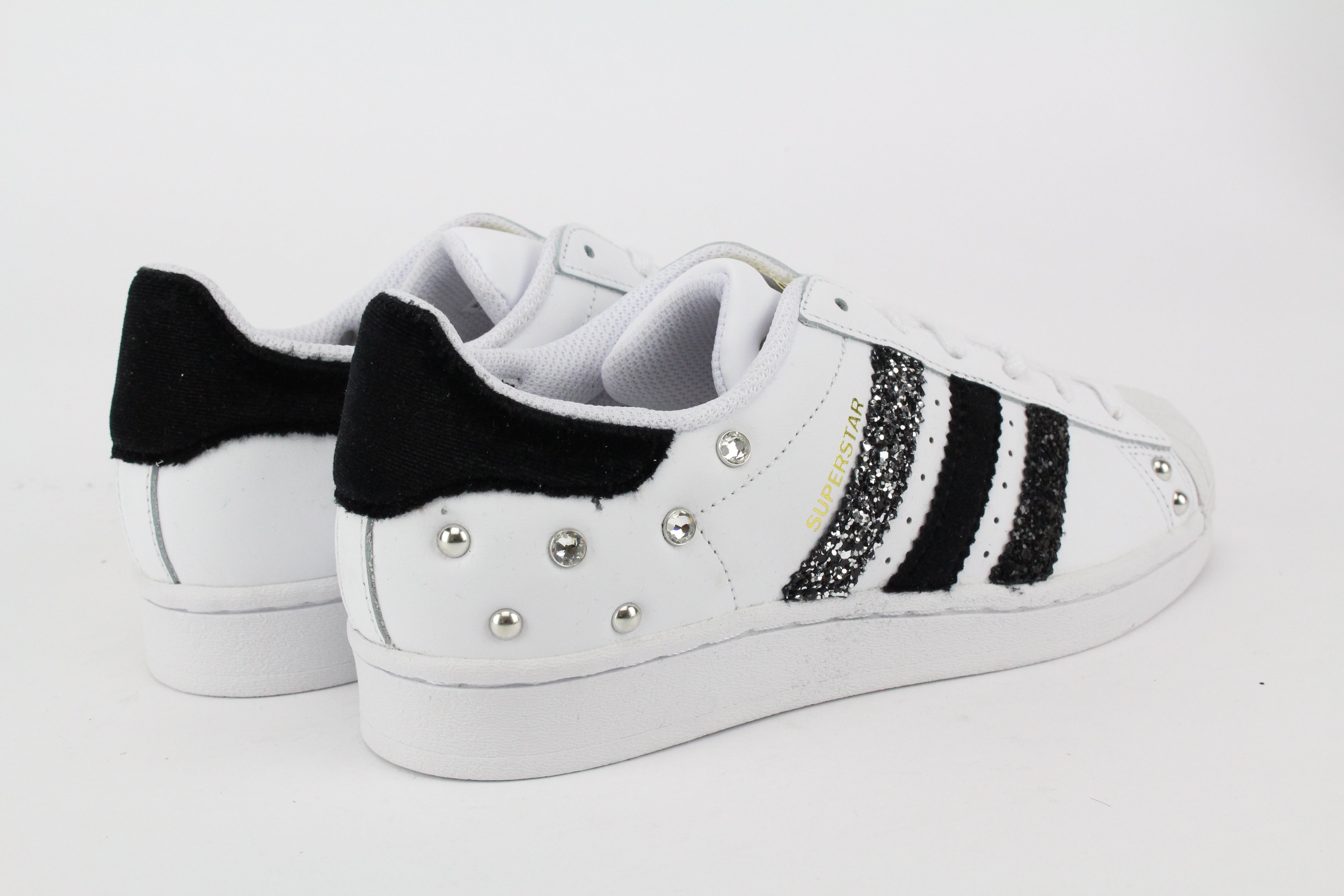 Adidas Superstar Velvet Glitter Black &amp; Strass