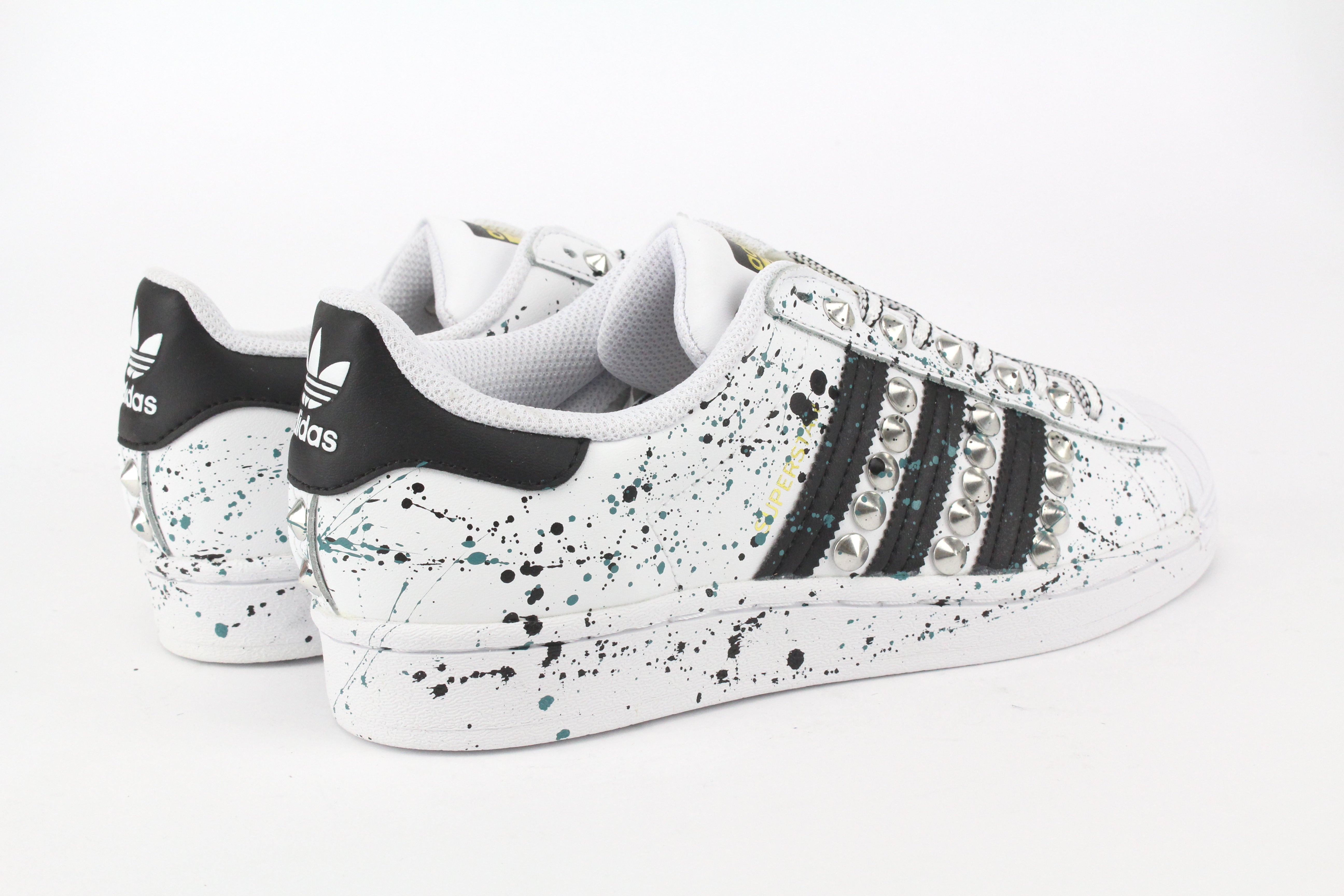 Adidas Superstar Silver Borchie & Vernice Petrolio