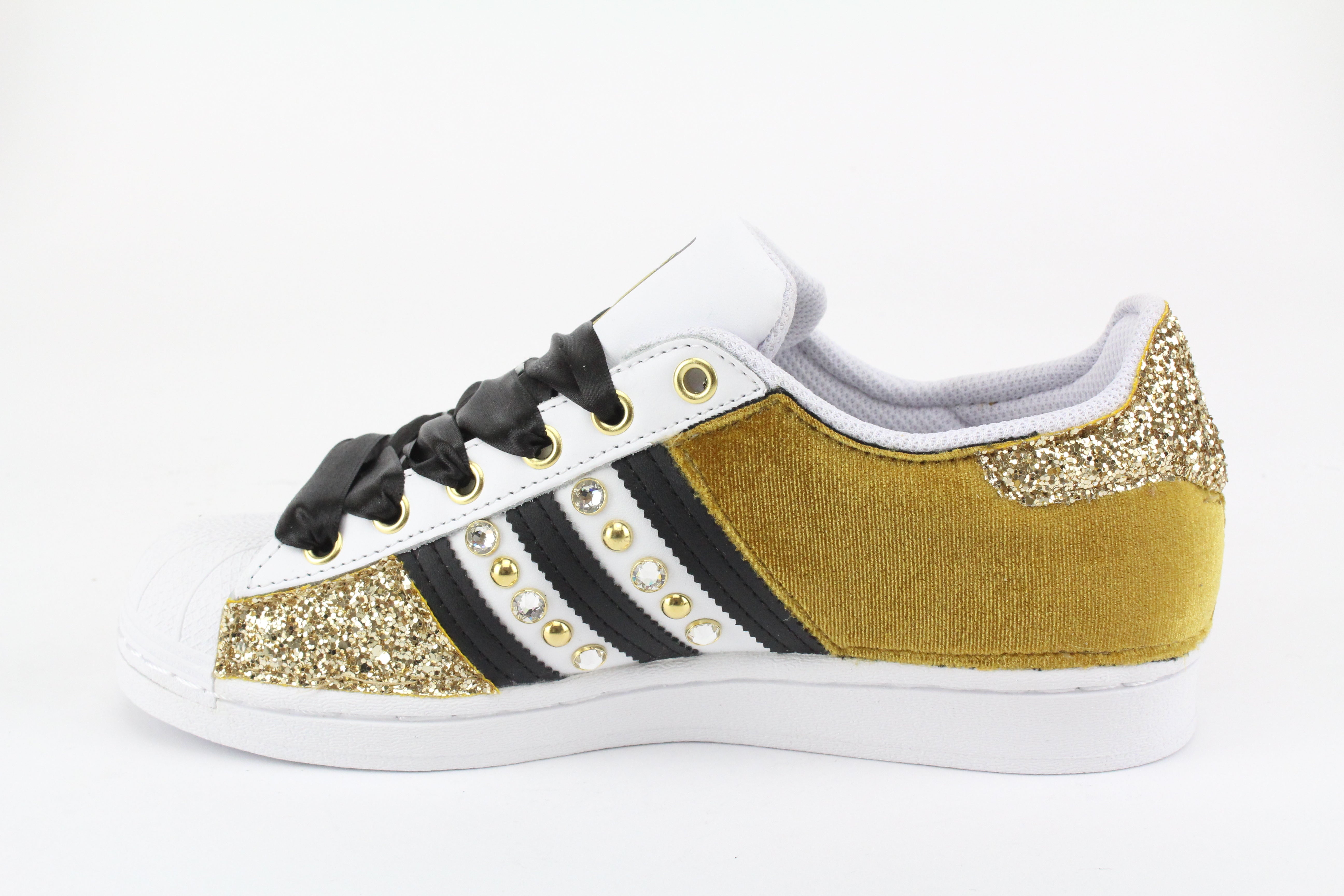 Adidas Superstar Velvet Ocher &amp; Gold