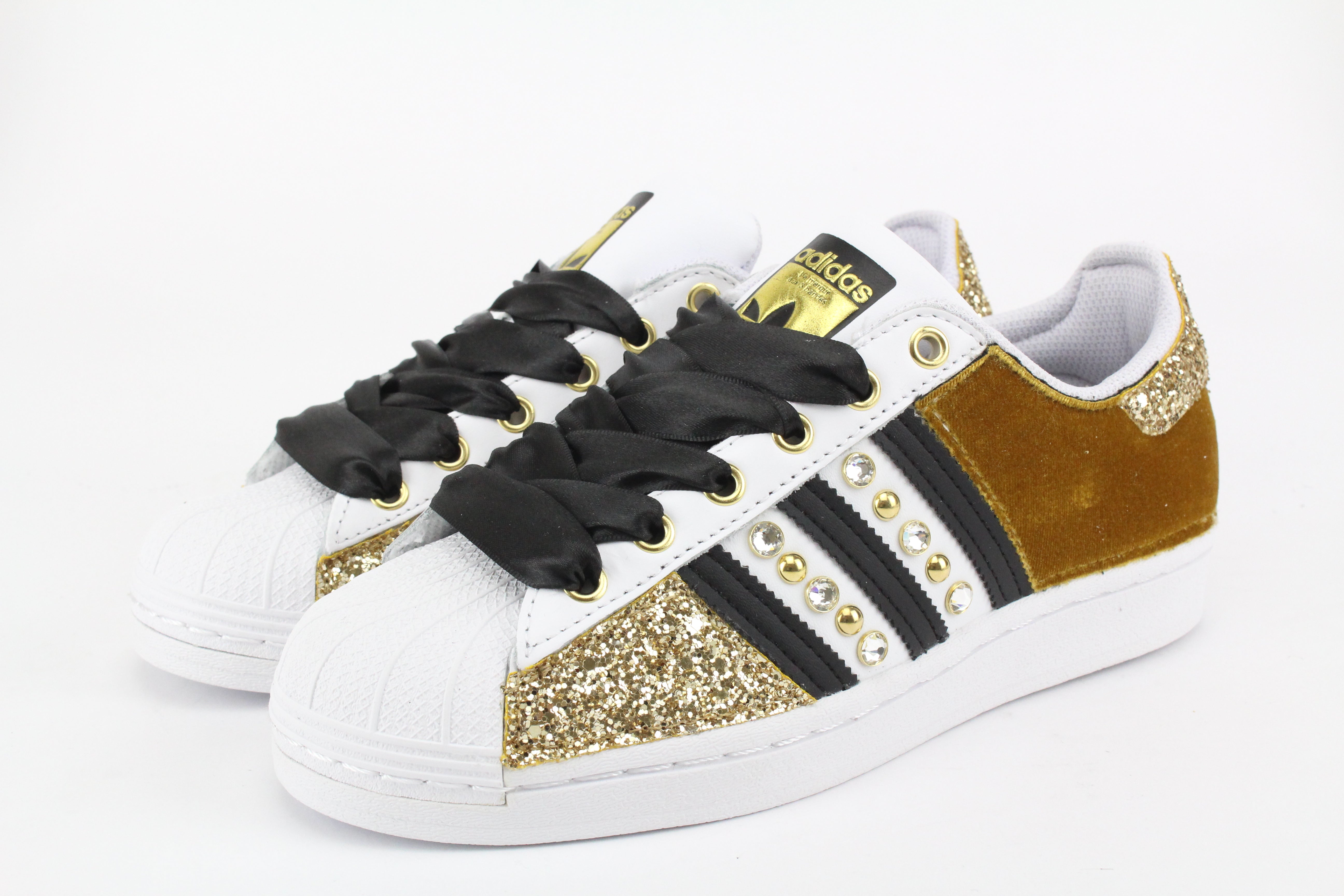 Adidas Superstar Velvet Ocher &amp; Gold