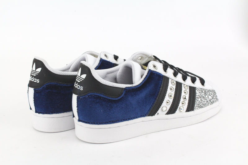 Adidas Superstar Velluto Blu & Argento