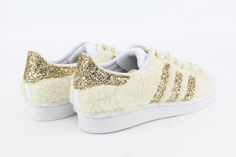 Adidas Superstar Lamb White & Glitter Oro