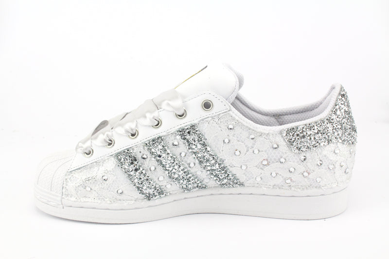 Adidas Superstar Pizzo Silver & Strass Termo