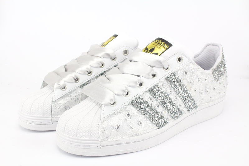 Adidas Superstar Pizzo Silver & Strass Termo