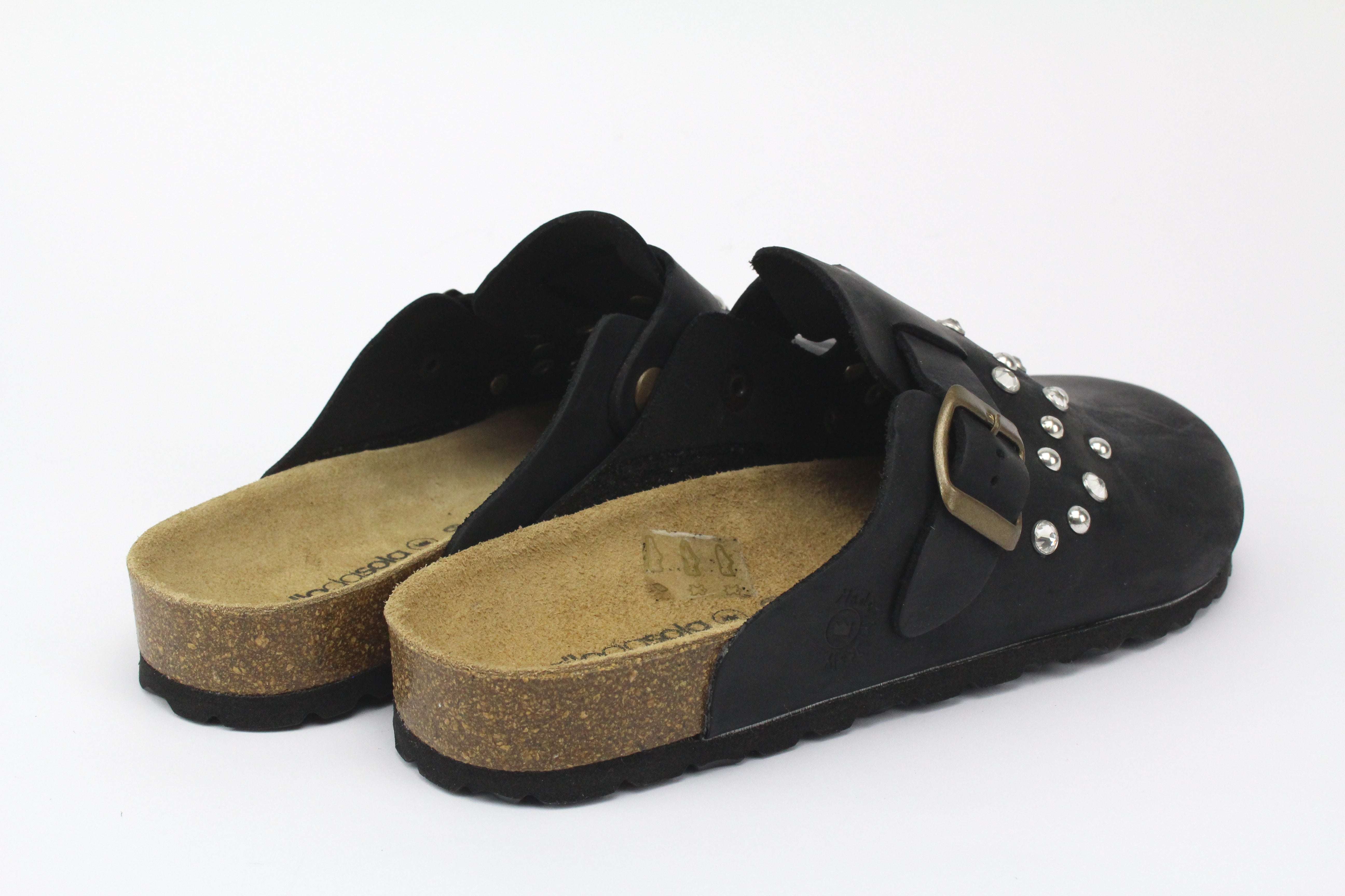 Gold Studs Sabot Sandals