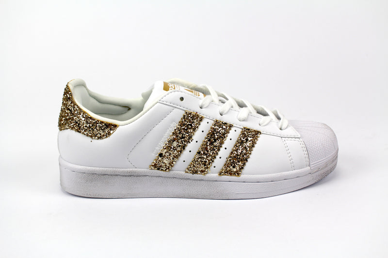 Adidas Superstar personalizzate glitter oro