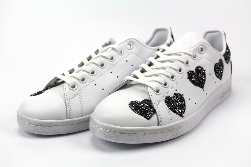 Adidas Stan Smith Cuori Black Silver Glitter