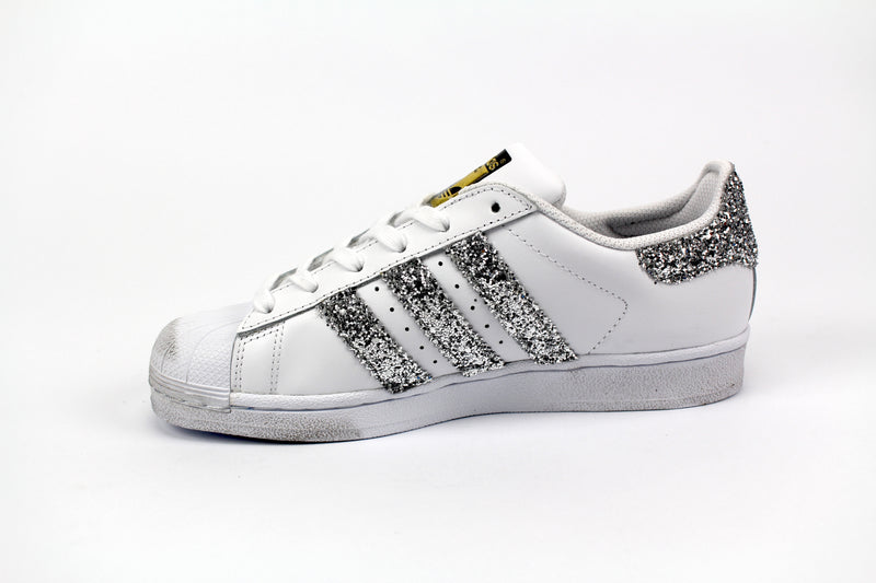Adidas Superstar Personalizzate Glitter Silver