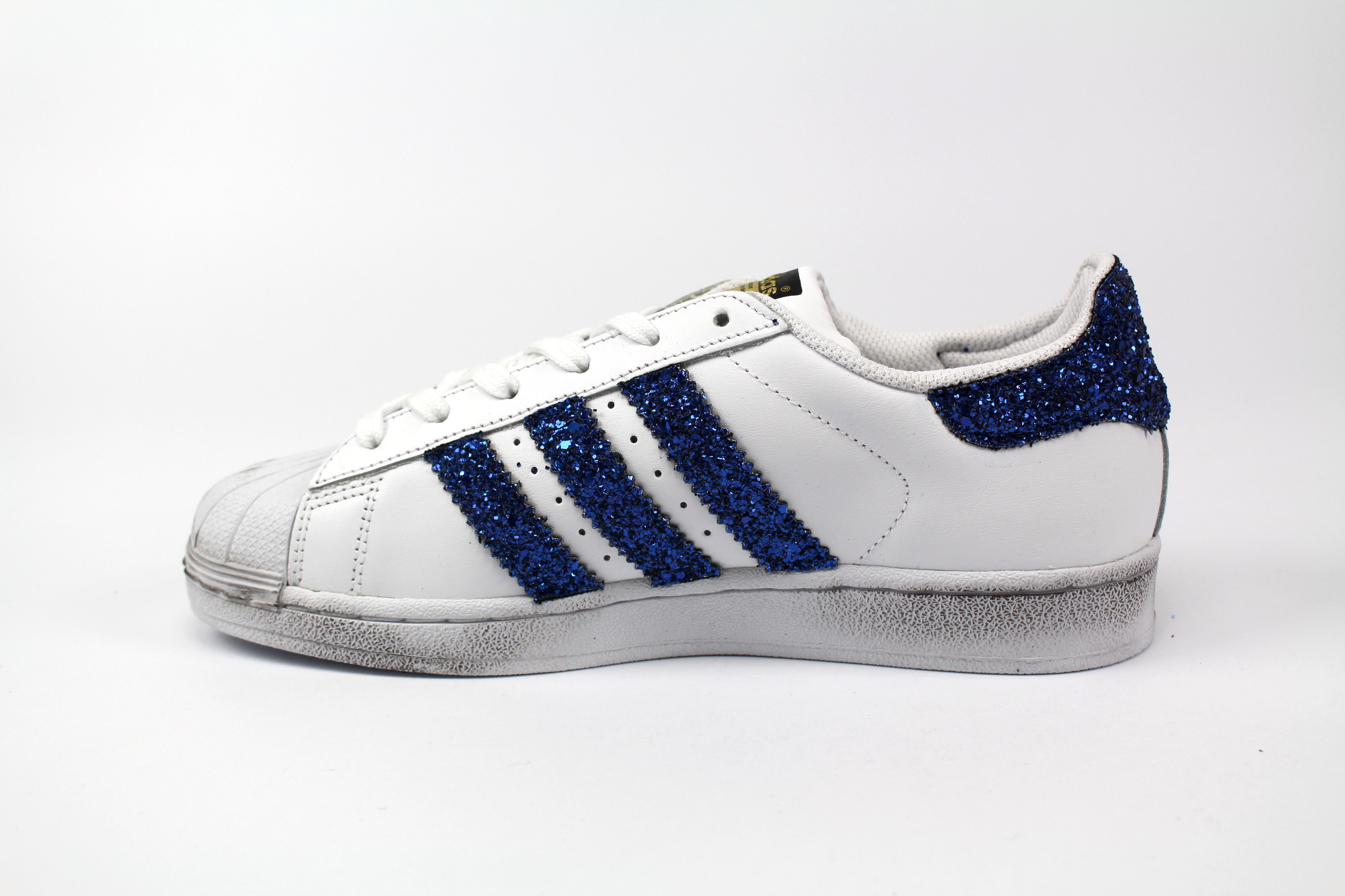 Adidas Superstar Personalizzate Glitter bluette