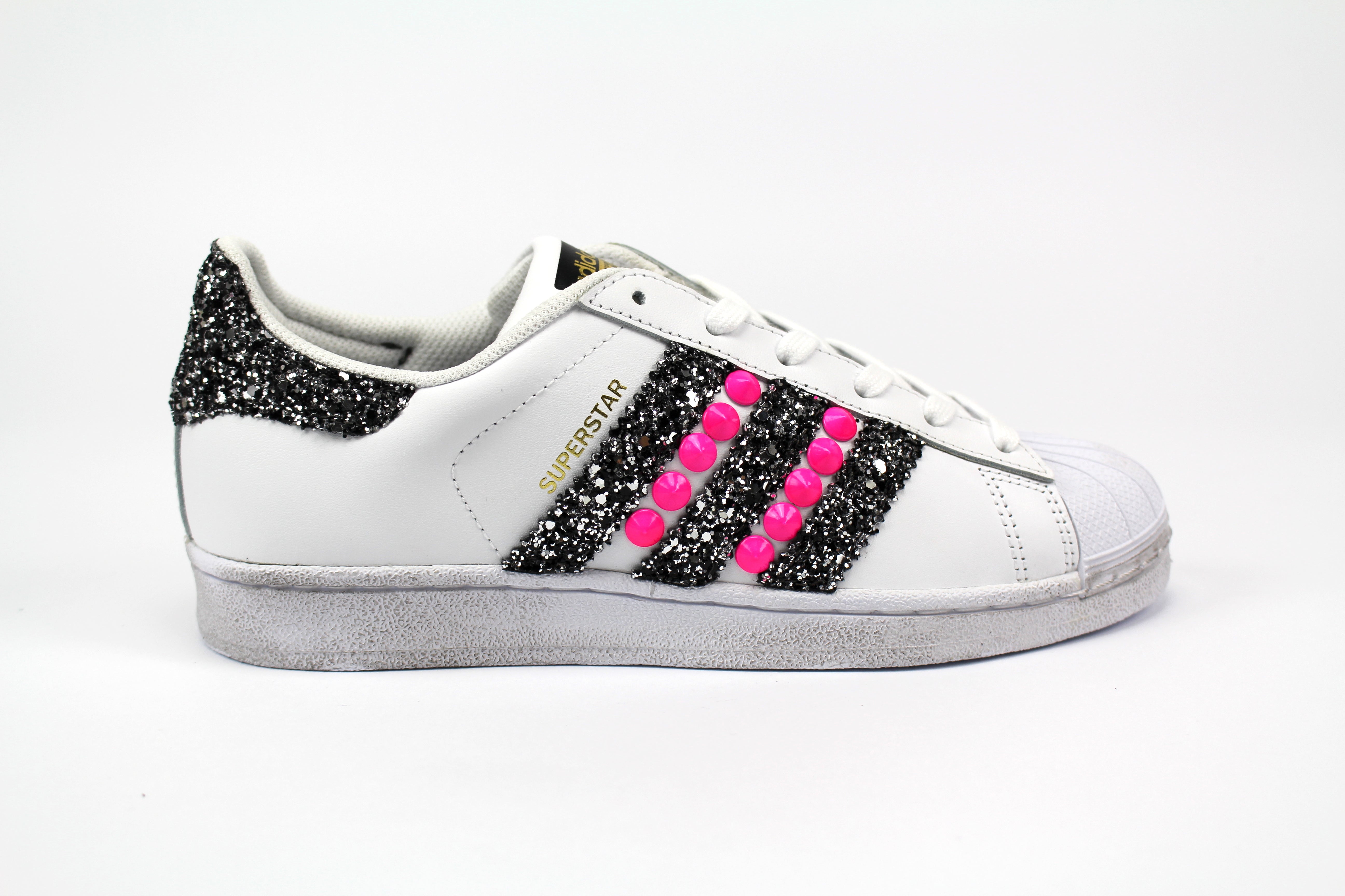 Adidas Superstar Pink Fluo & Black Silver