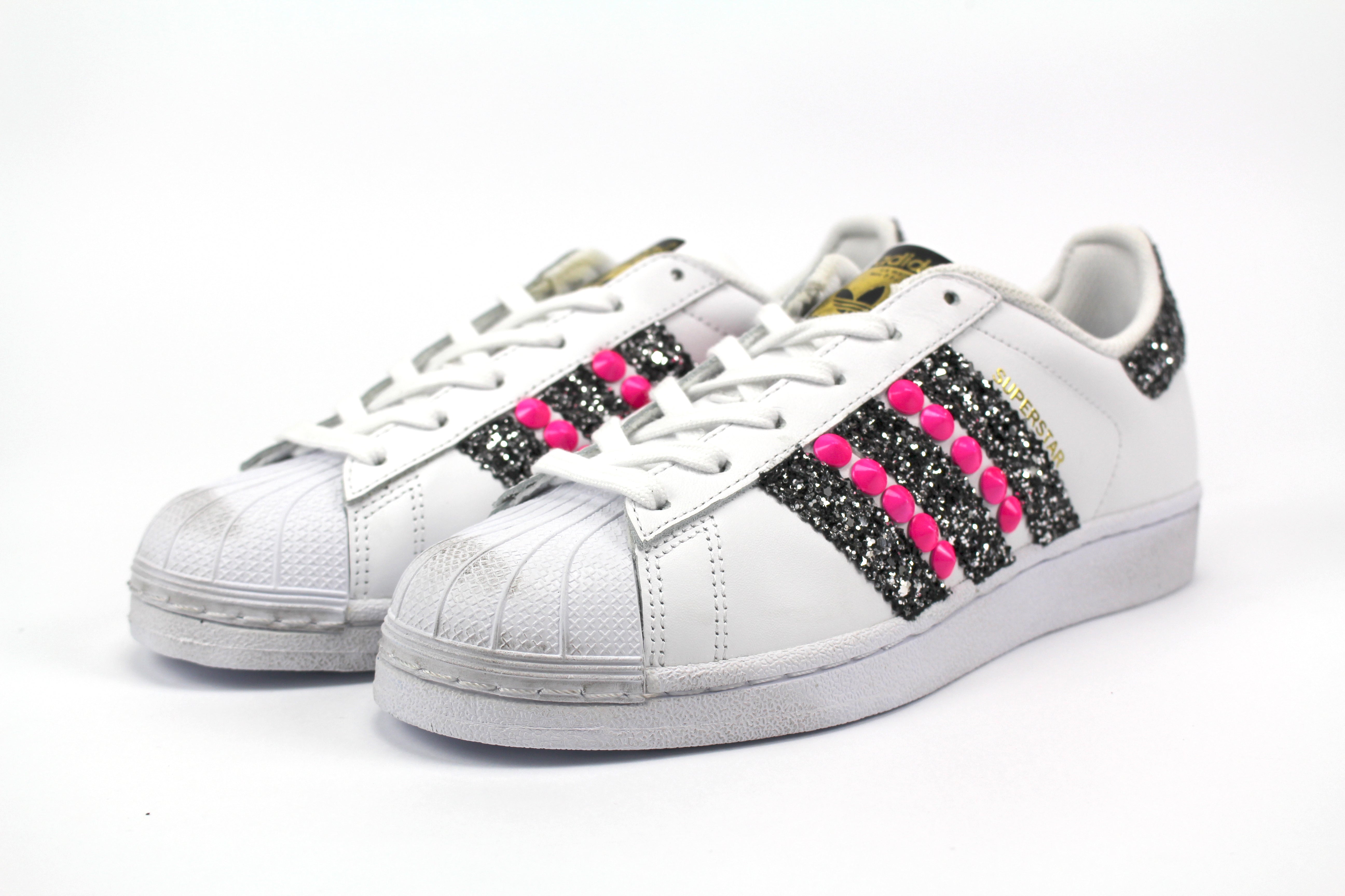 Adidas Superstar Pink Fluo & Black Silver