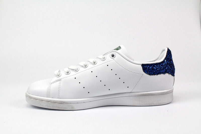 Adidas Stansmith personalizzata con stella glitter bluette