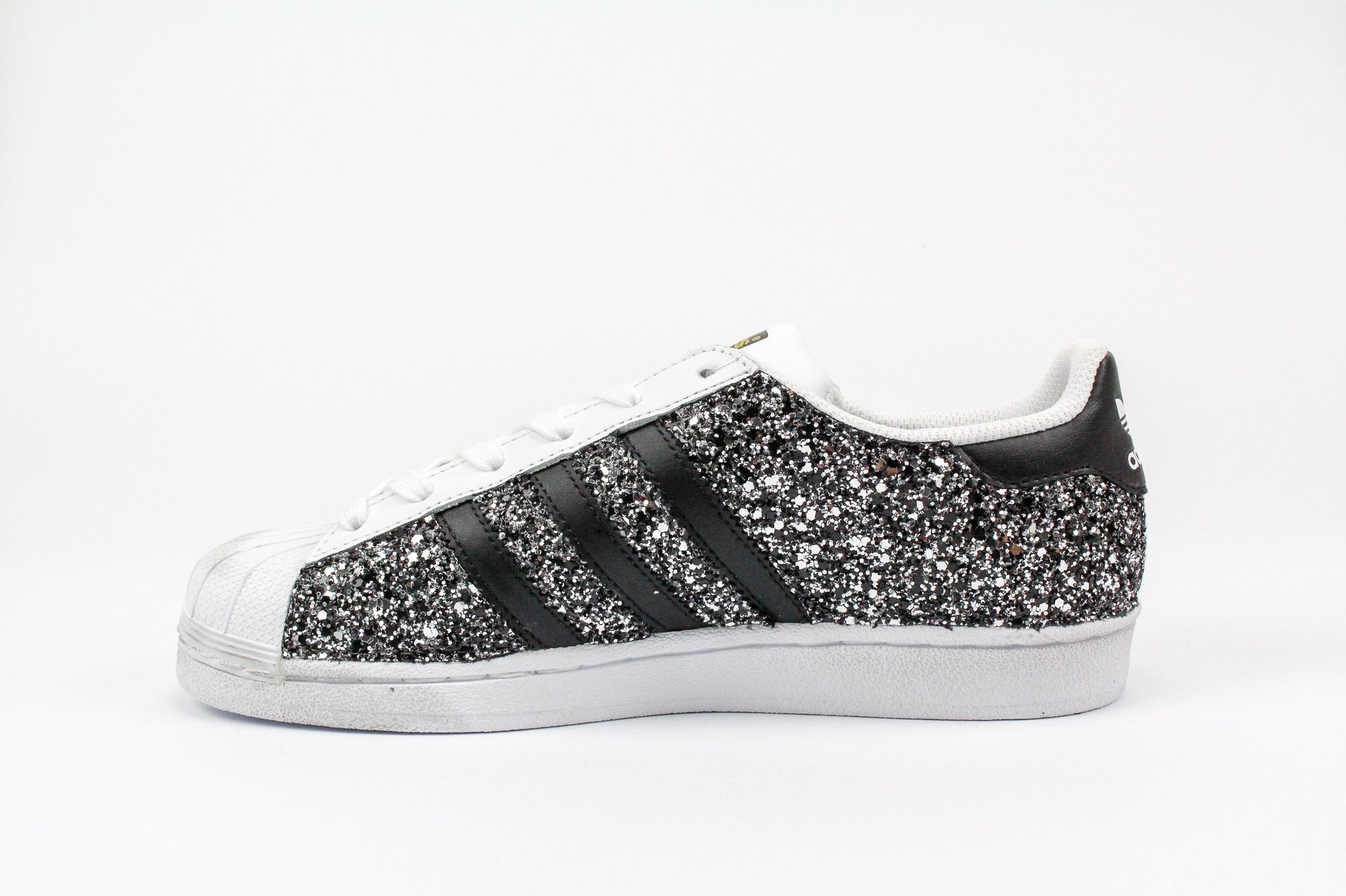 Adidas Superstar Personalizzata Black & Total Glitter Silver
