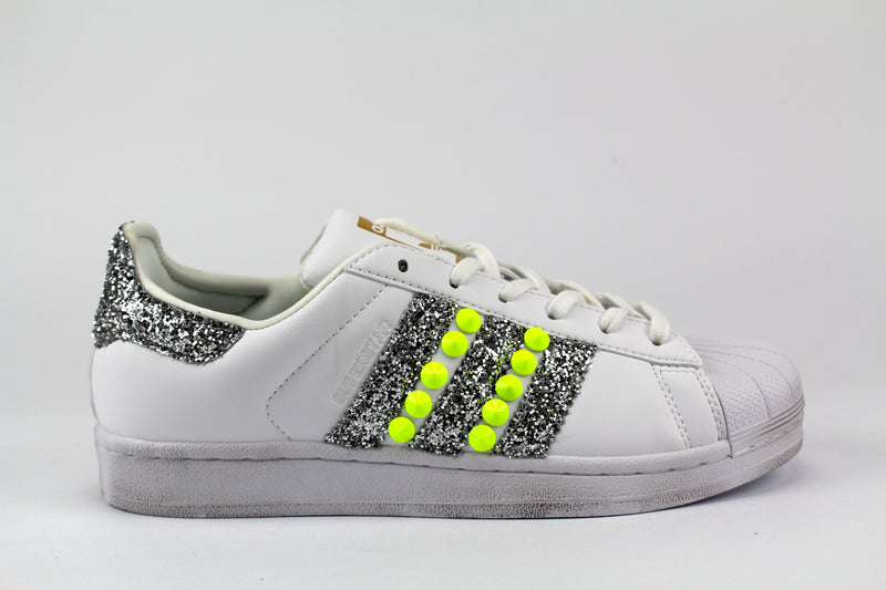 Adidas Superstar Personalizzate Yellow Fluo & Silver