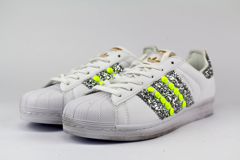 Adidas Superstar Personalizzate Yellow Fluo & Silver