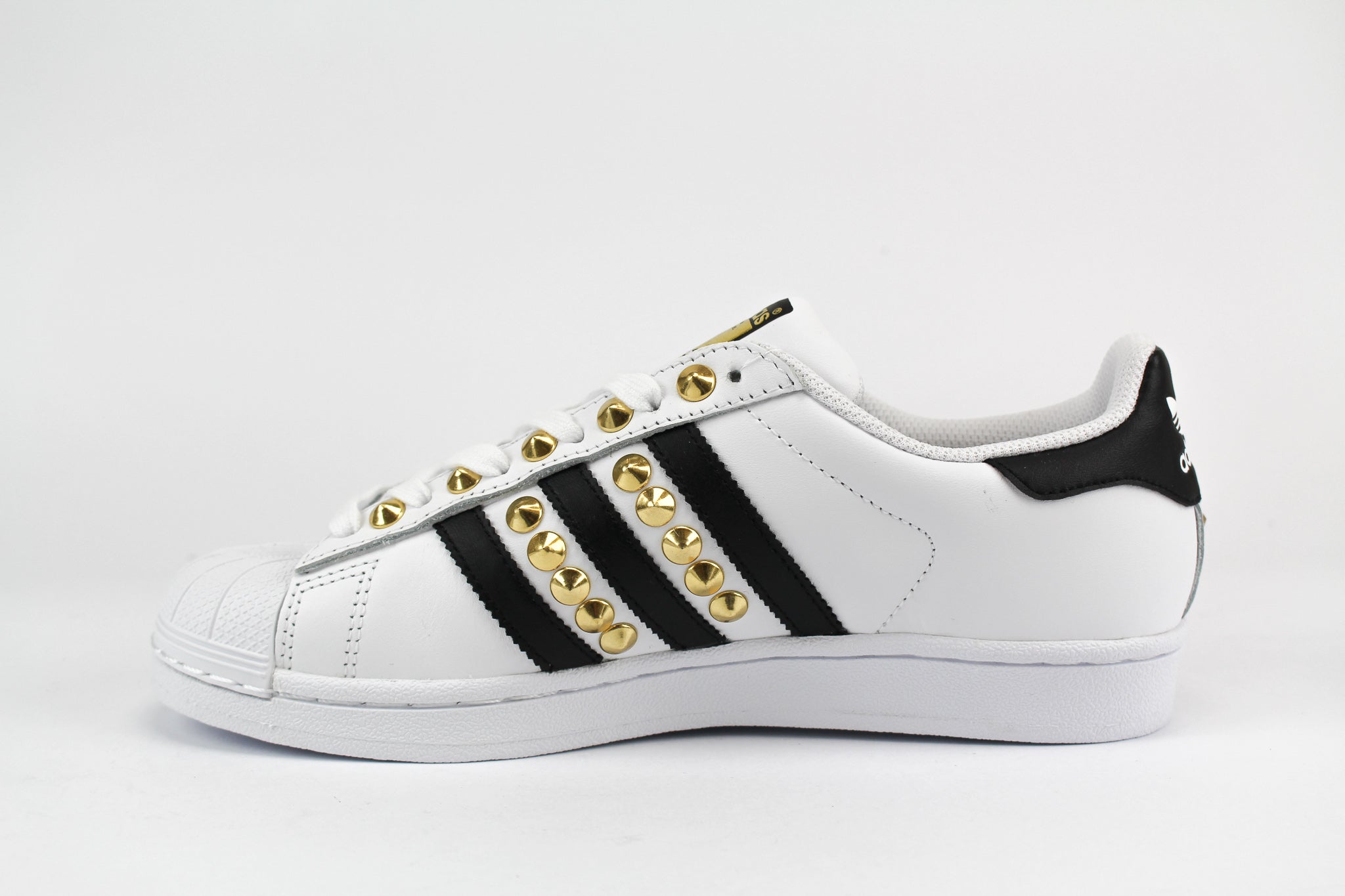 Adidas Superstar Classic Black &amp; Gold Studs