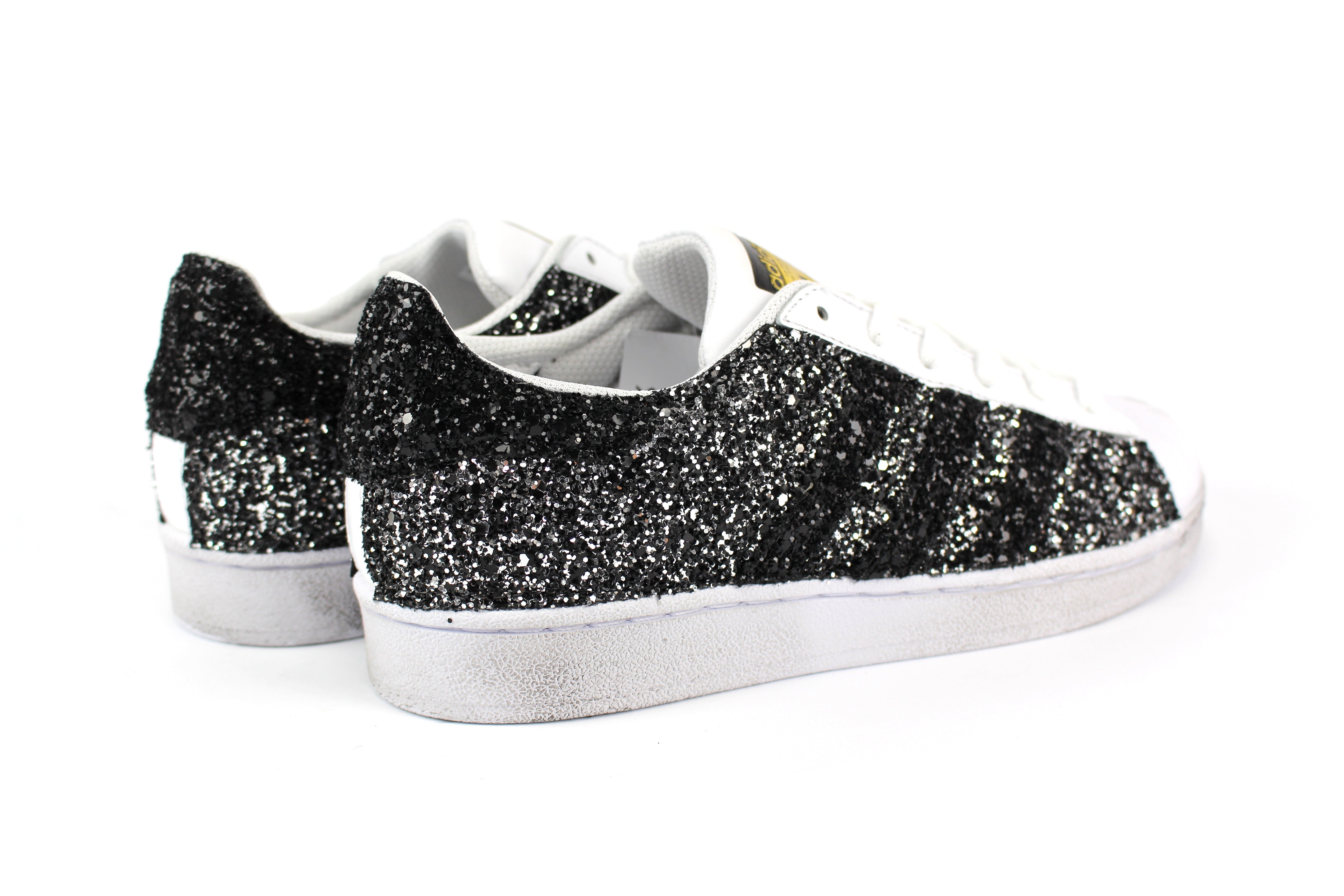Adidas Superstar Personalizzate Total Glitter Black Silver