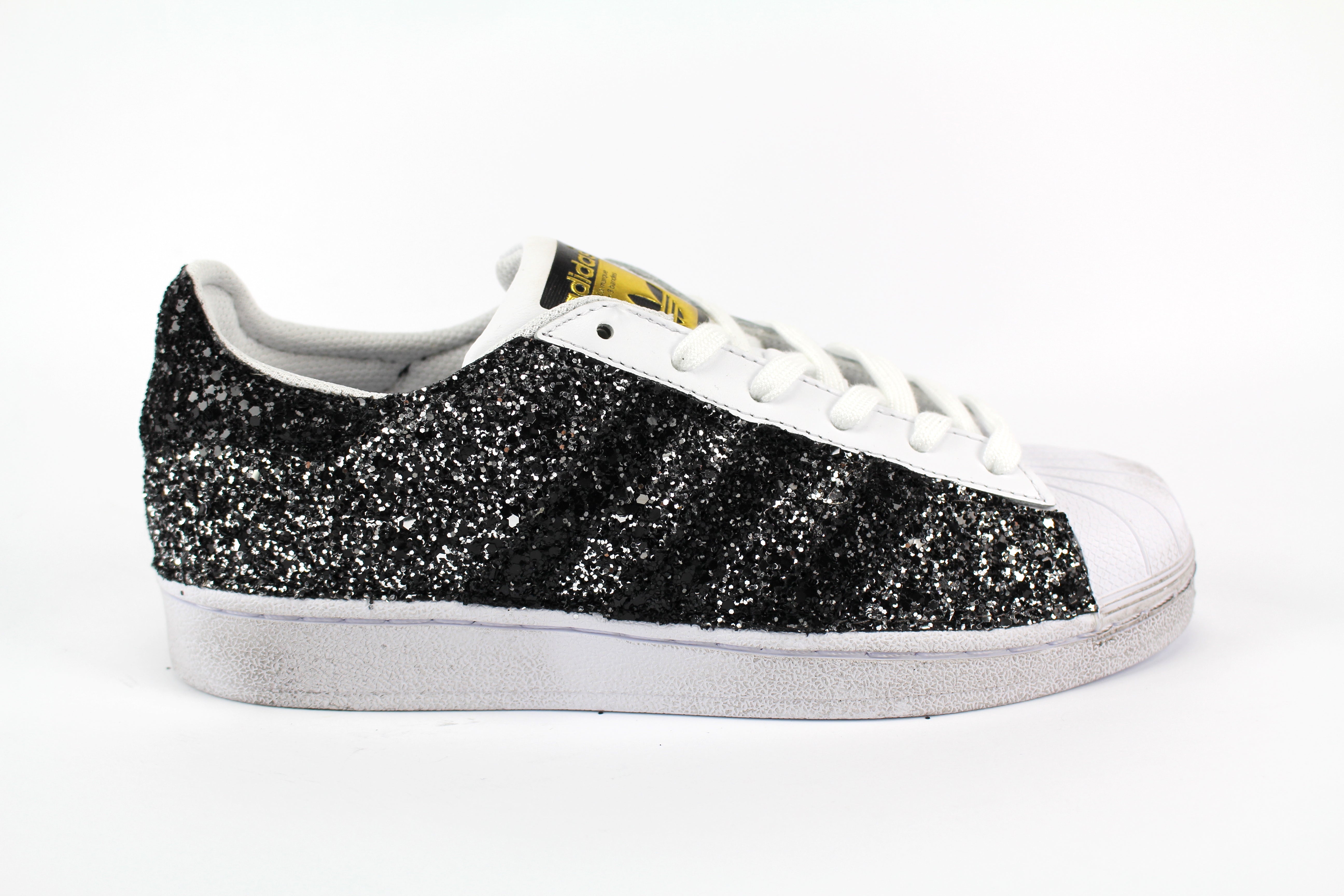 Adidas Superstar Personalizzate Total Glitter Black Silver