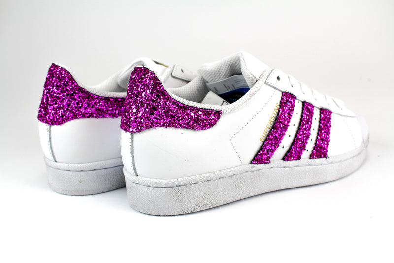 Adidas Superstar Personalizzate Fucsia Glitter
