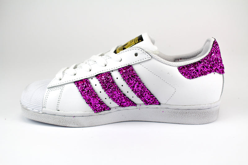 Adidas Superstar Personalizzate Fucsia Glitter
