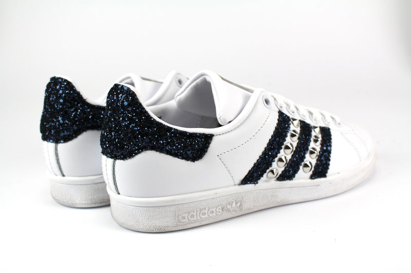 Adidas Stan Smith Personalizzate Navy Glitter & Borchie