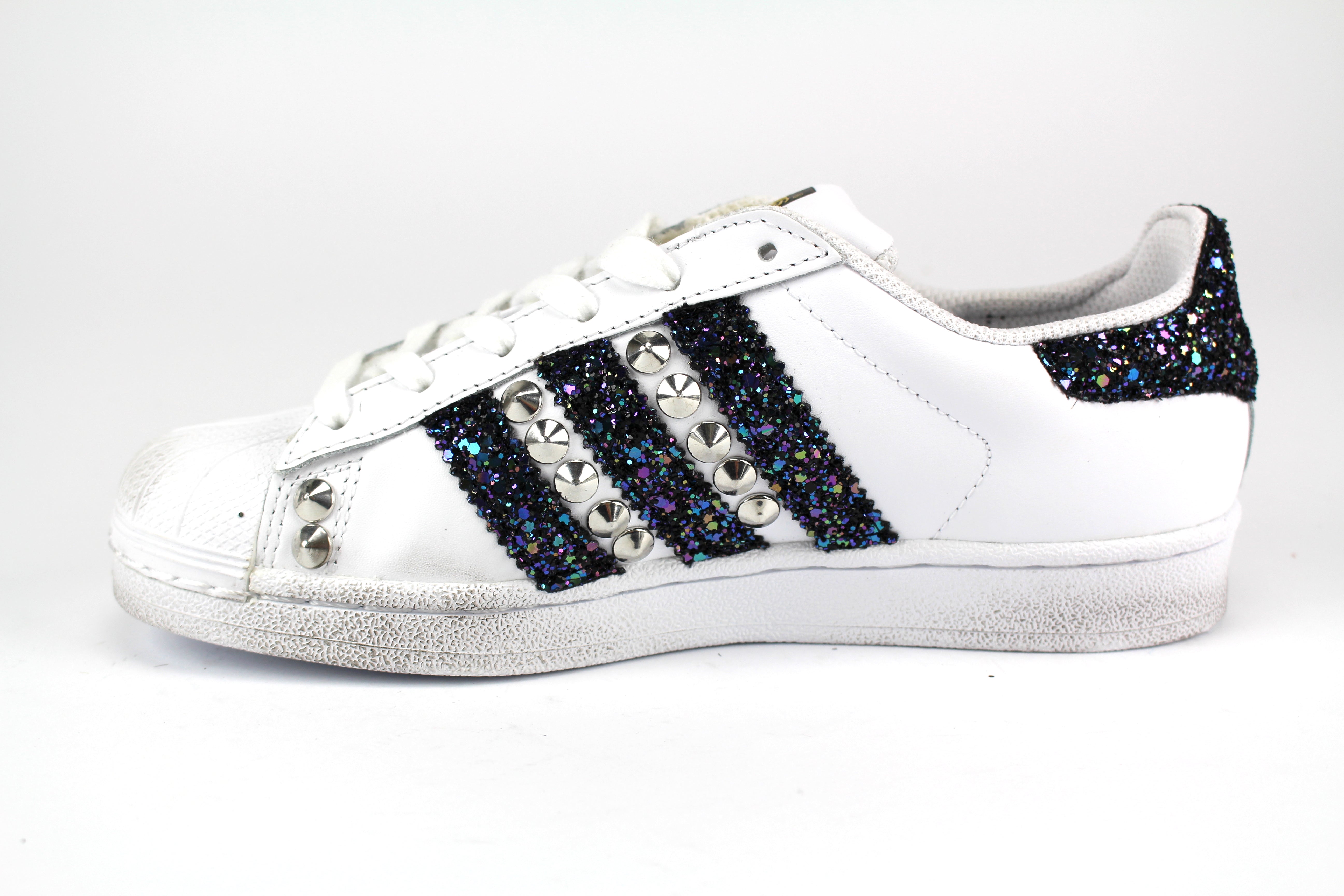 Adidas Superstar Black Iris Glitter & Borchie
