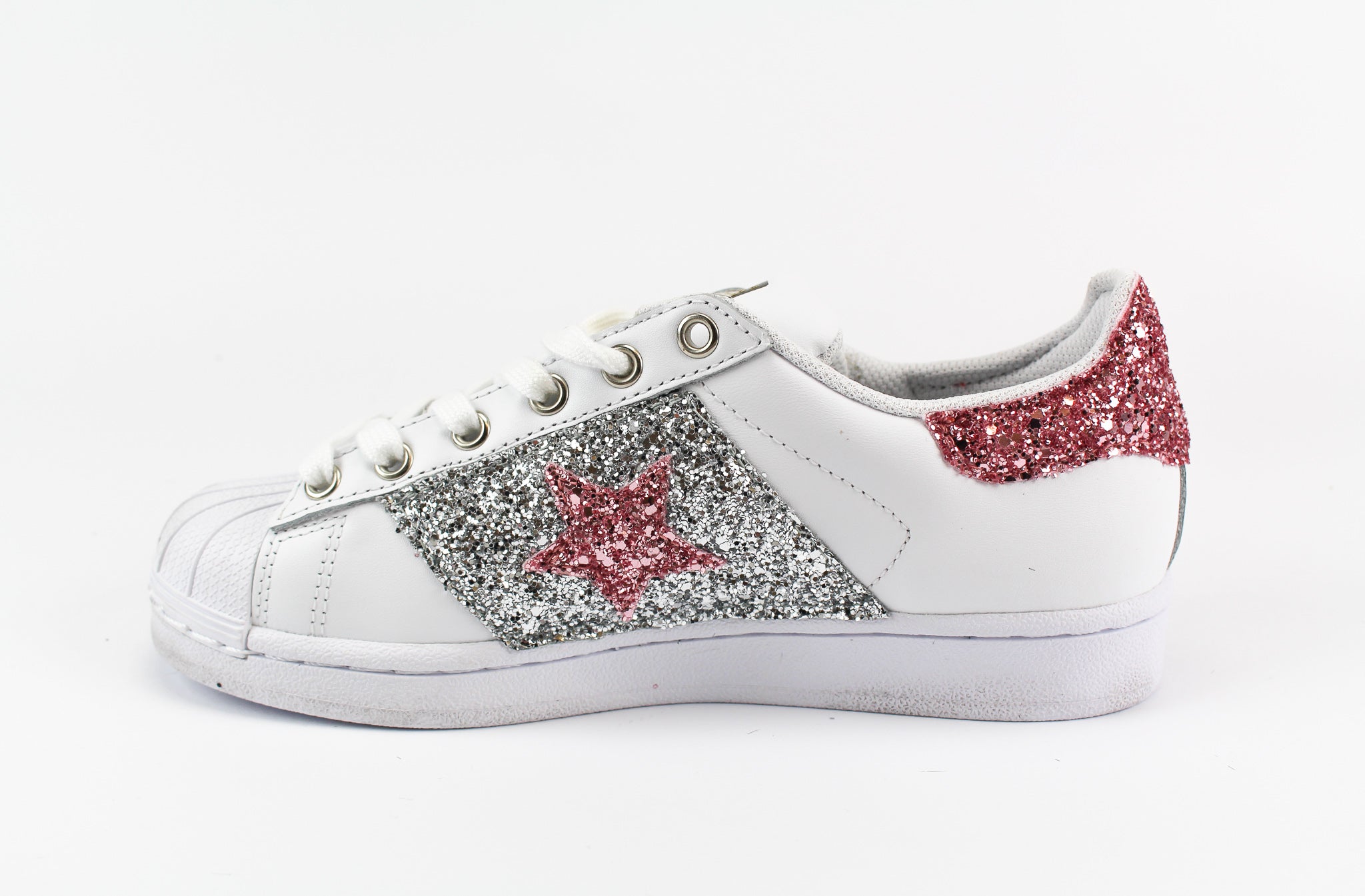 Adidas Superstar Stella Pink & Silver Glitter