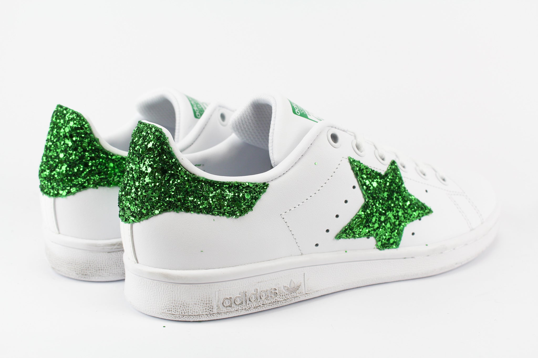Adidas Stan Smith Personalizzate Stella Glitter Verde