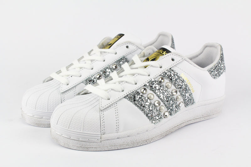 Superstar bianche brillantini Clearance