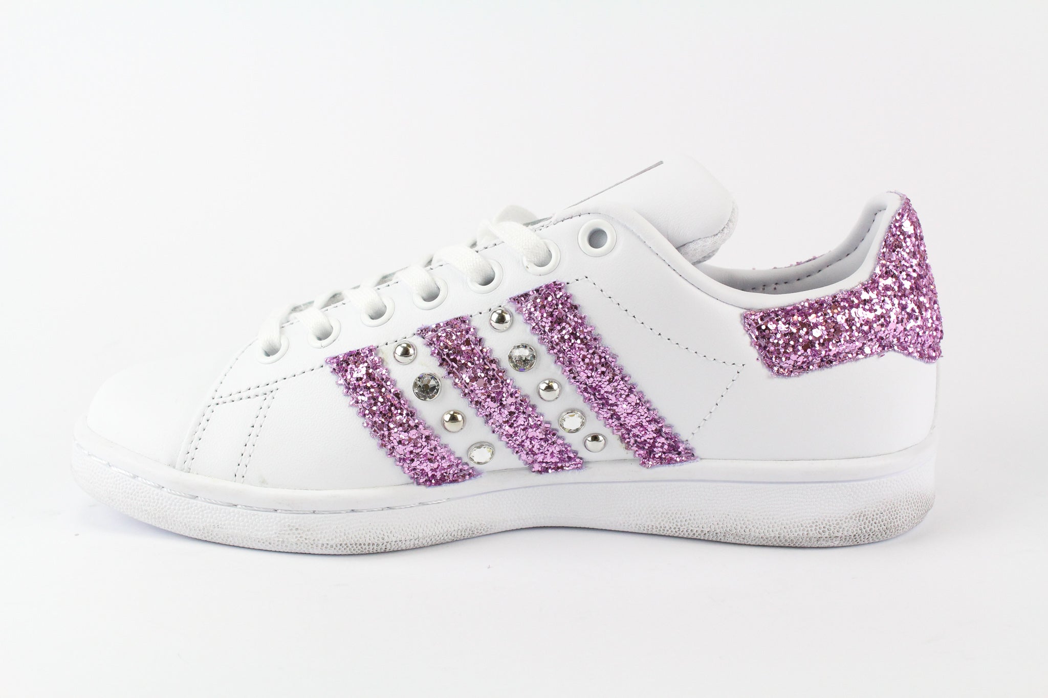 Adidas Stan Smith Personalizzate Glitter Glicine & Strass