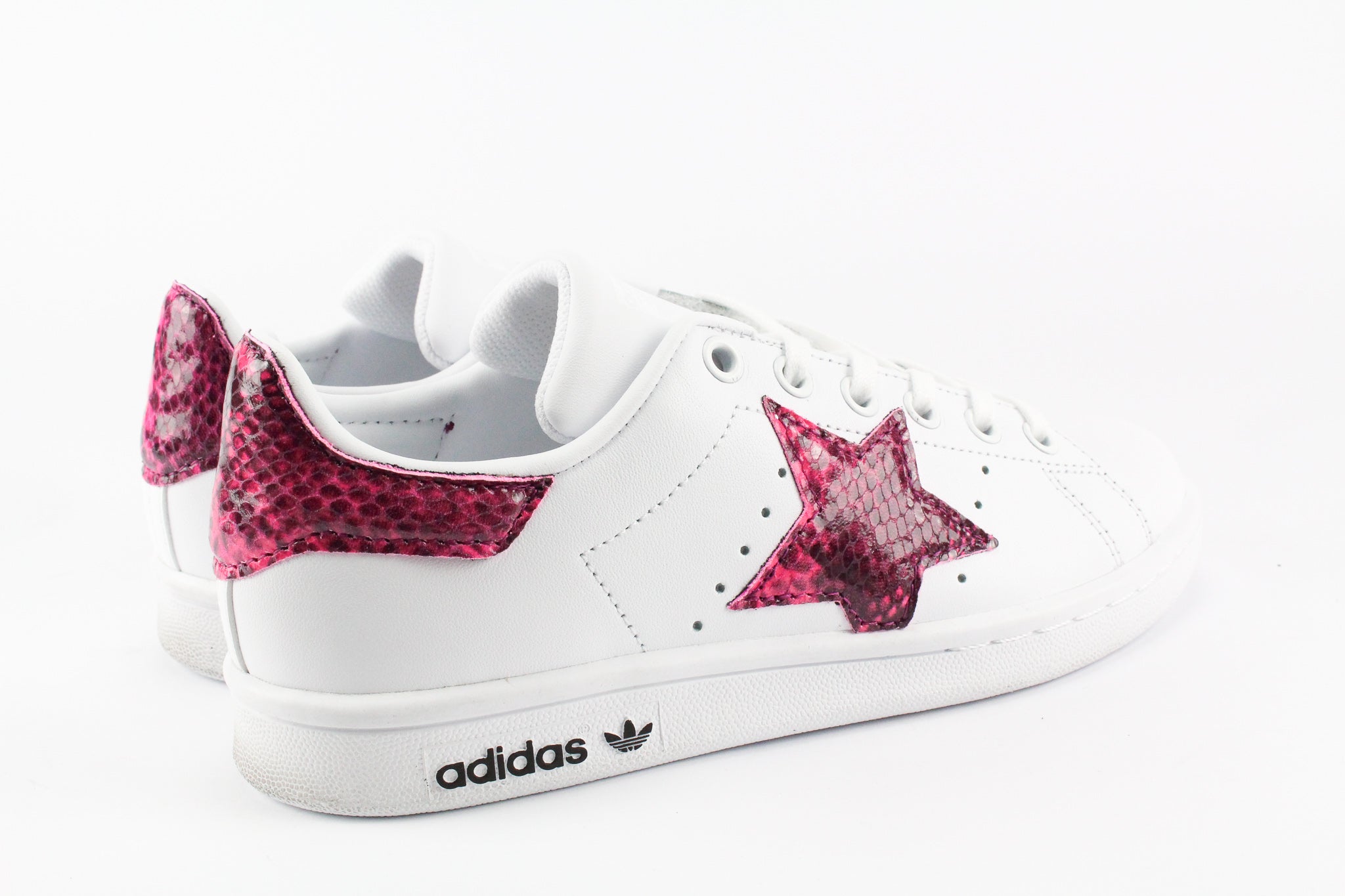 Adidas Stan Smith Personalizzate Stella Pitone Pink Fluo