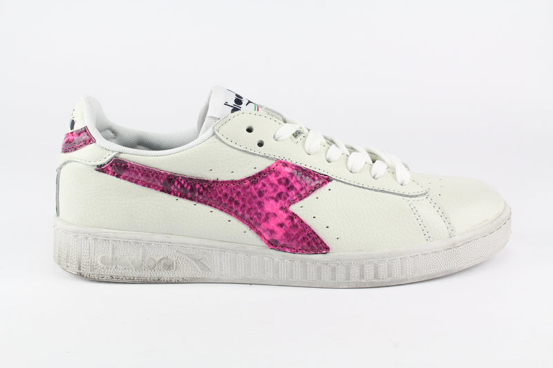 Diadora Game L Low Waxed Pitone Pink Fluo