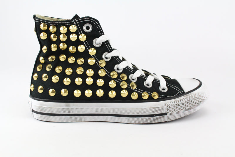 Converse All star Black Total Borchie Gold