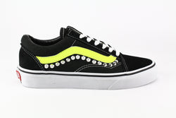 Vans Old Skool Personalizzate Yellow Fluo & Borchie