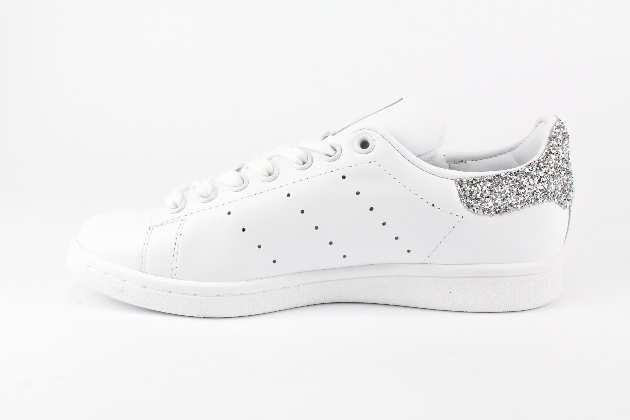 Adidas Stan Smith Personalizzate Cuori Silver Glitter