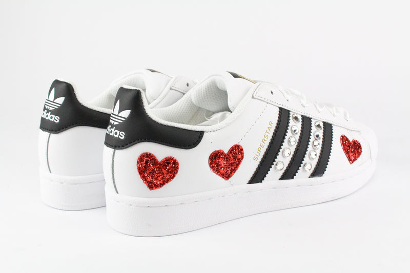 Adidas Superstar Personalizzate Strass & Lacci Raso