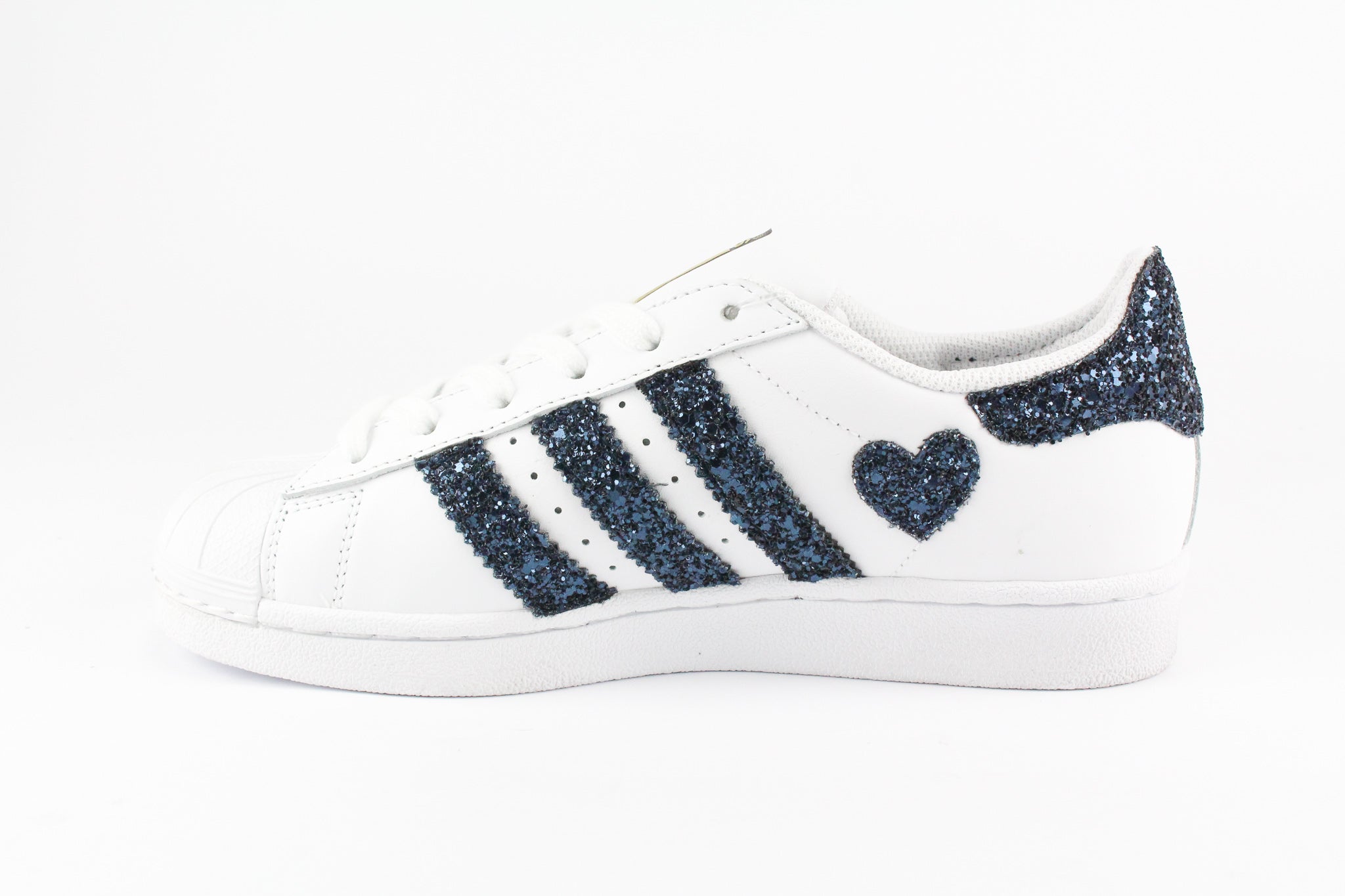 Adidas Superstar Hearts Navy Glitter