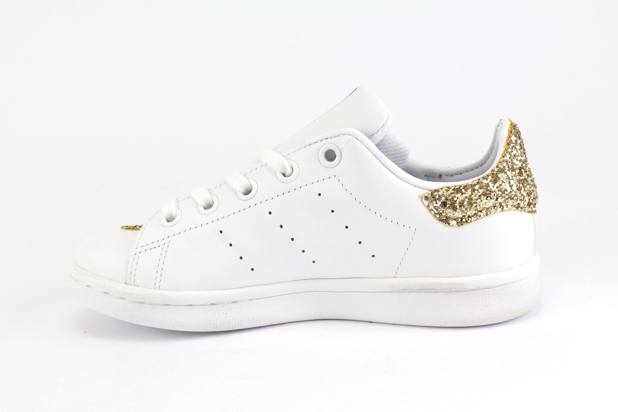 Adidas Stan Smith J Cuori Gold Glitter