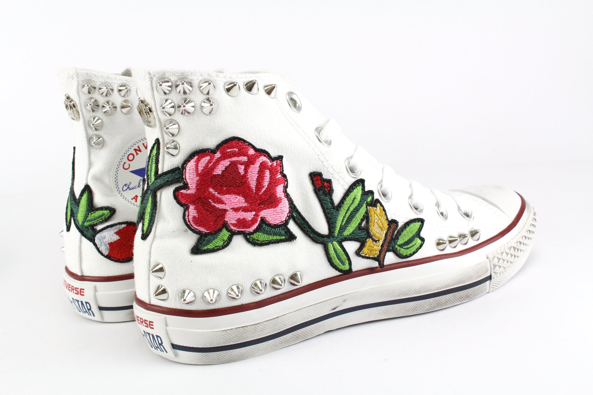 Converse All Star White Embroidery &amp; Studs