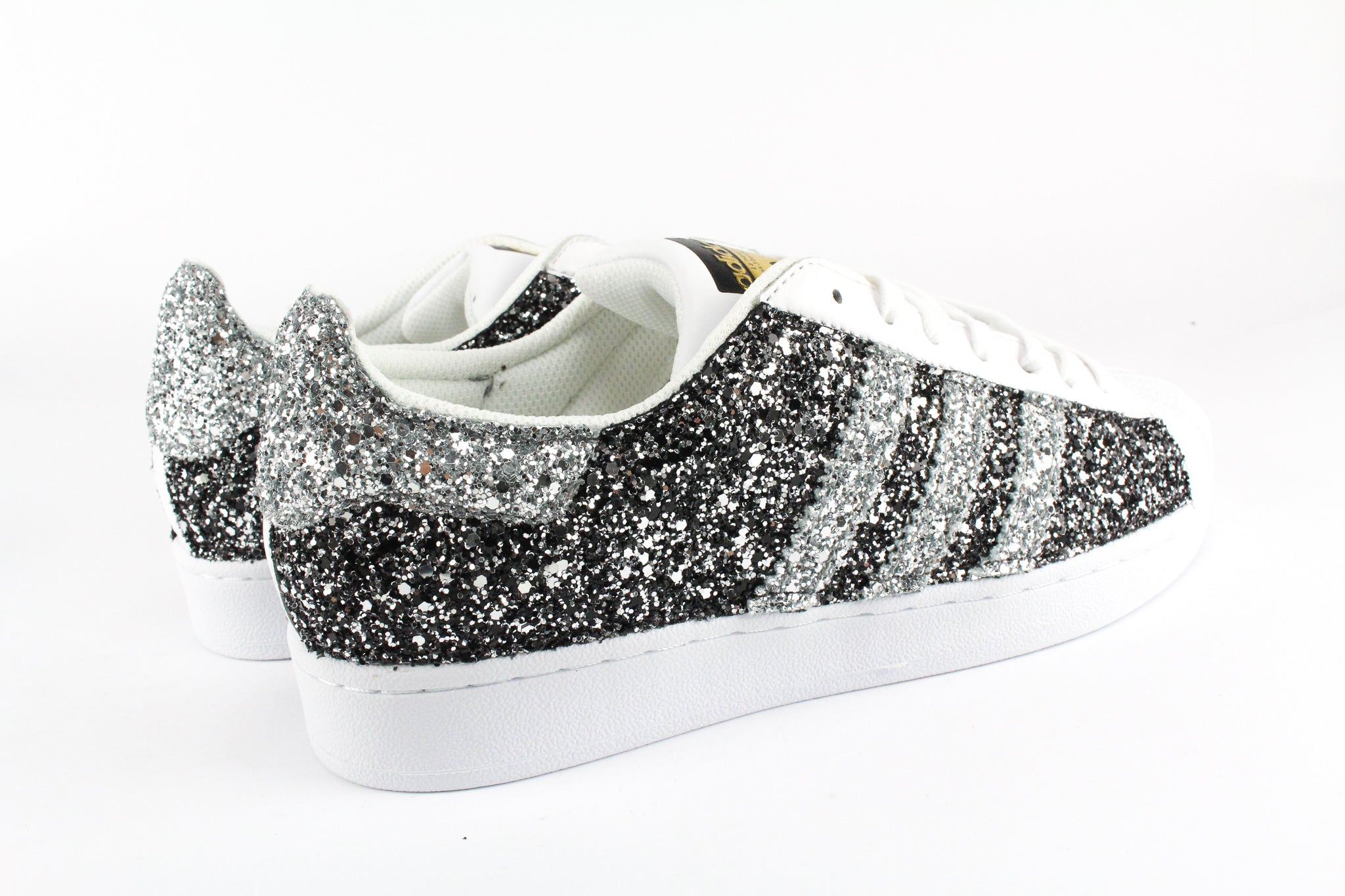 Adidas Superstar Total Glitter BlackSilver &amp; Silver