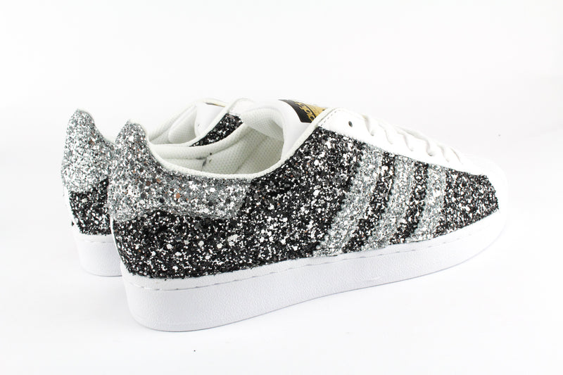 Adidas Superstar Total Glitter BlackSilver&Silver